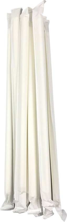 Papieren rietjes wit 250 stuks (verpakt per stuk)