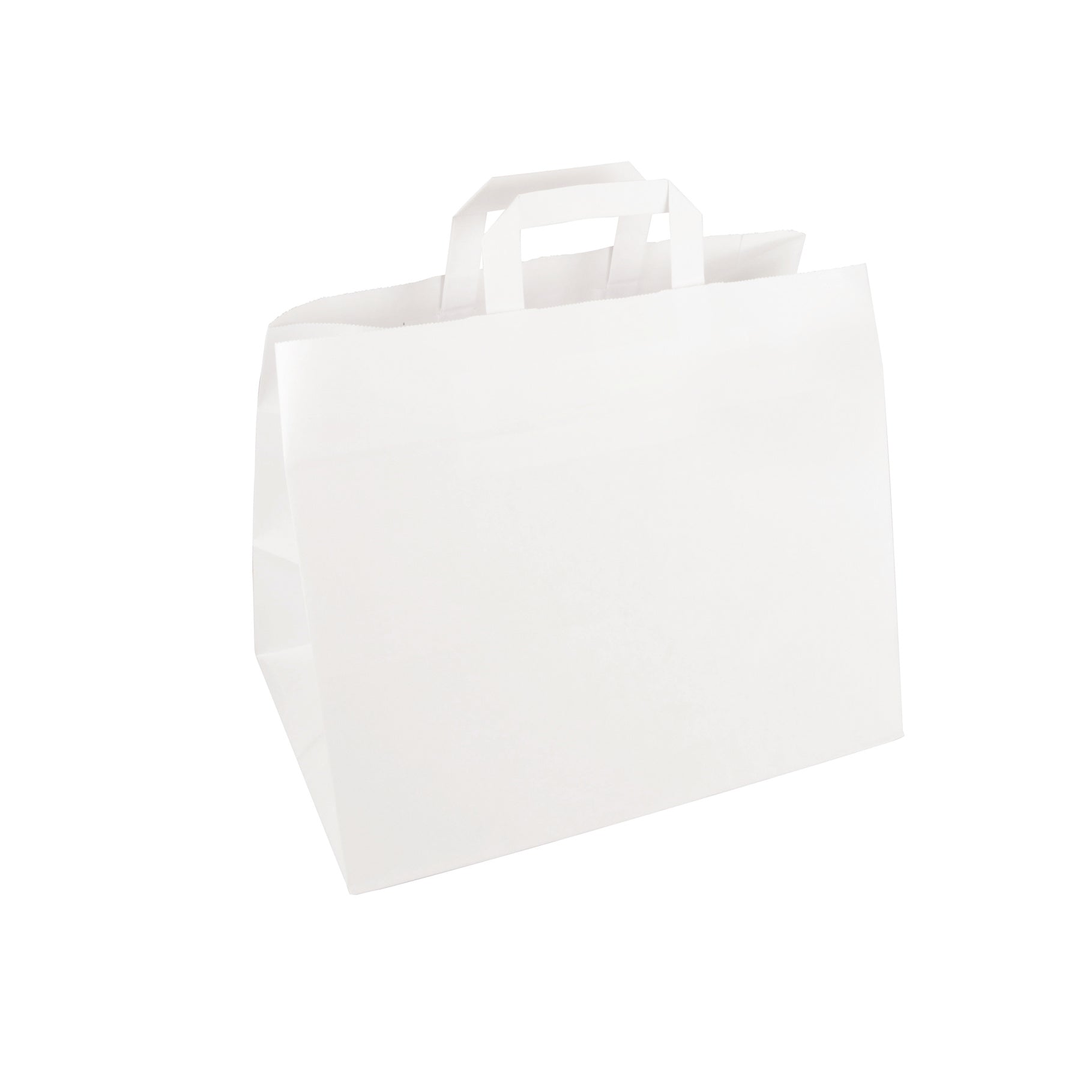 Papieren tassen groot wit 32x16x27 250 stuks BIO