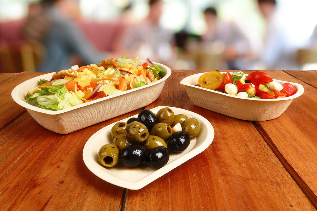 Amuse schaaltjes (A7 laag), suikerriet 13,2 x 9,7 x 1,05 cm