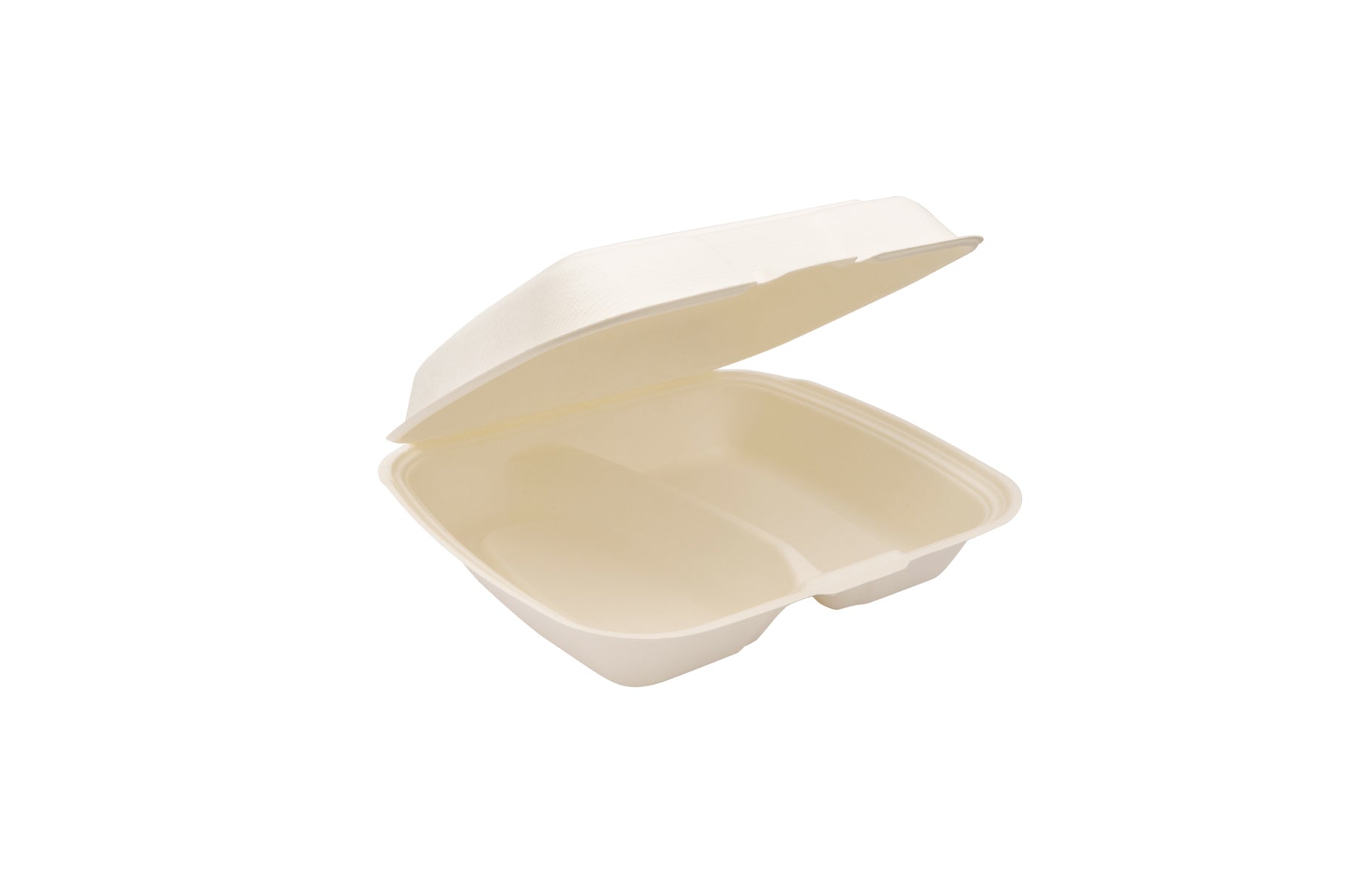 Menuboxen 2-vaks IP4, suikerriet 20,5 x 23 x 7 cm beige ( prijs per doos )