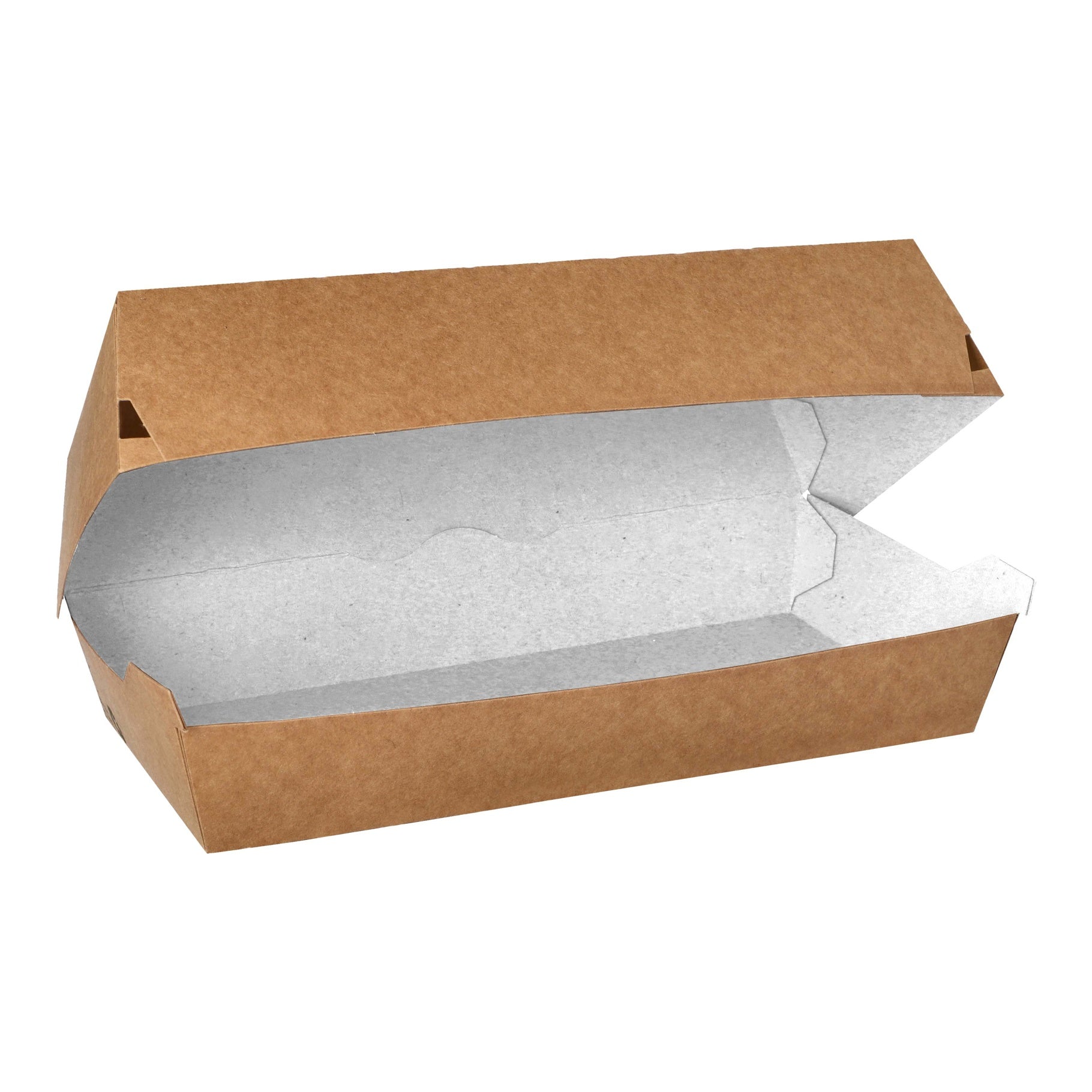 Baguetteboxen, karton 22 x 10,7 x 7,5 cm bruin / wit