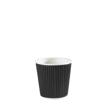 Ripple koffiebeker zwart 4oz 120cc