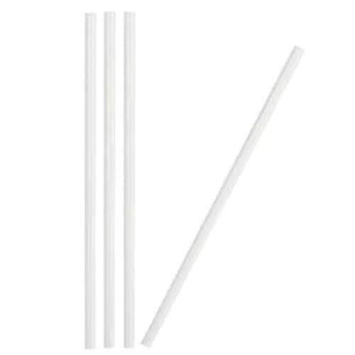 Composteerbare smoothie rietjes wit 200 stuks ( bio plastic )