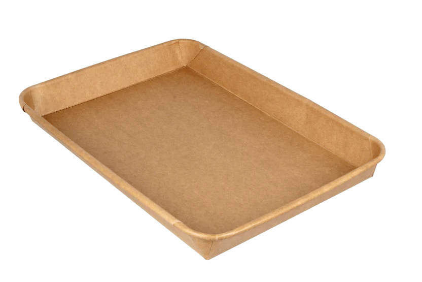 Sushi tray kraft + deksel 255x180x25 200 stuks