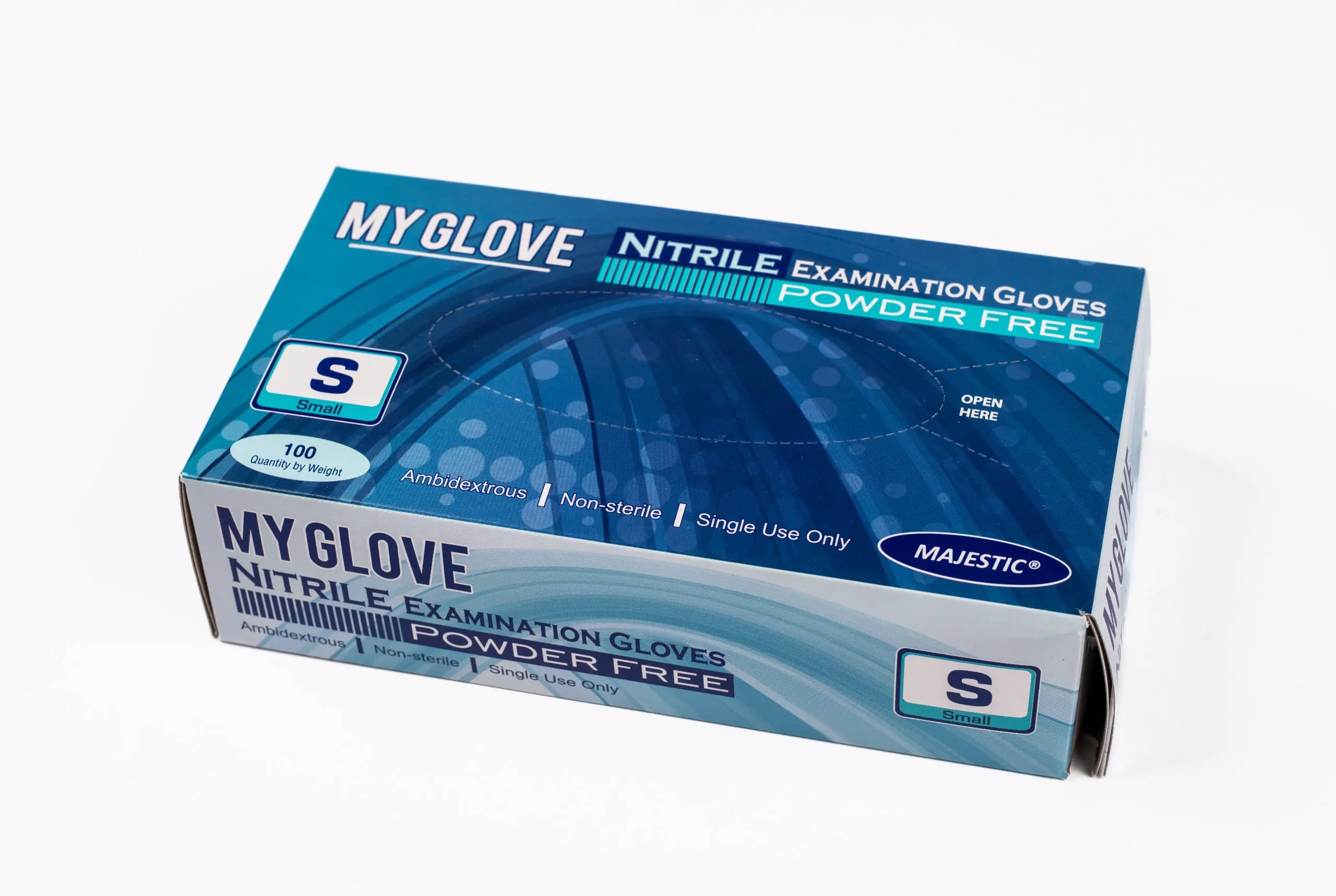 Nitrile handschoenen powder-free Blauw maat S 100 stuks