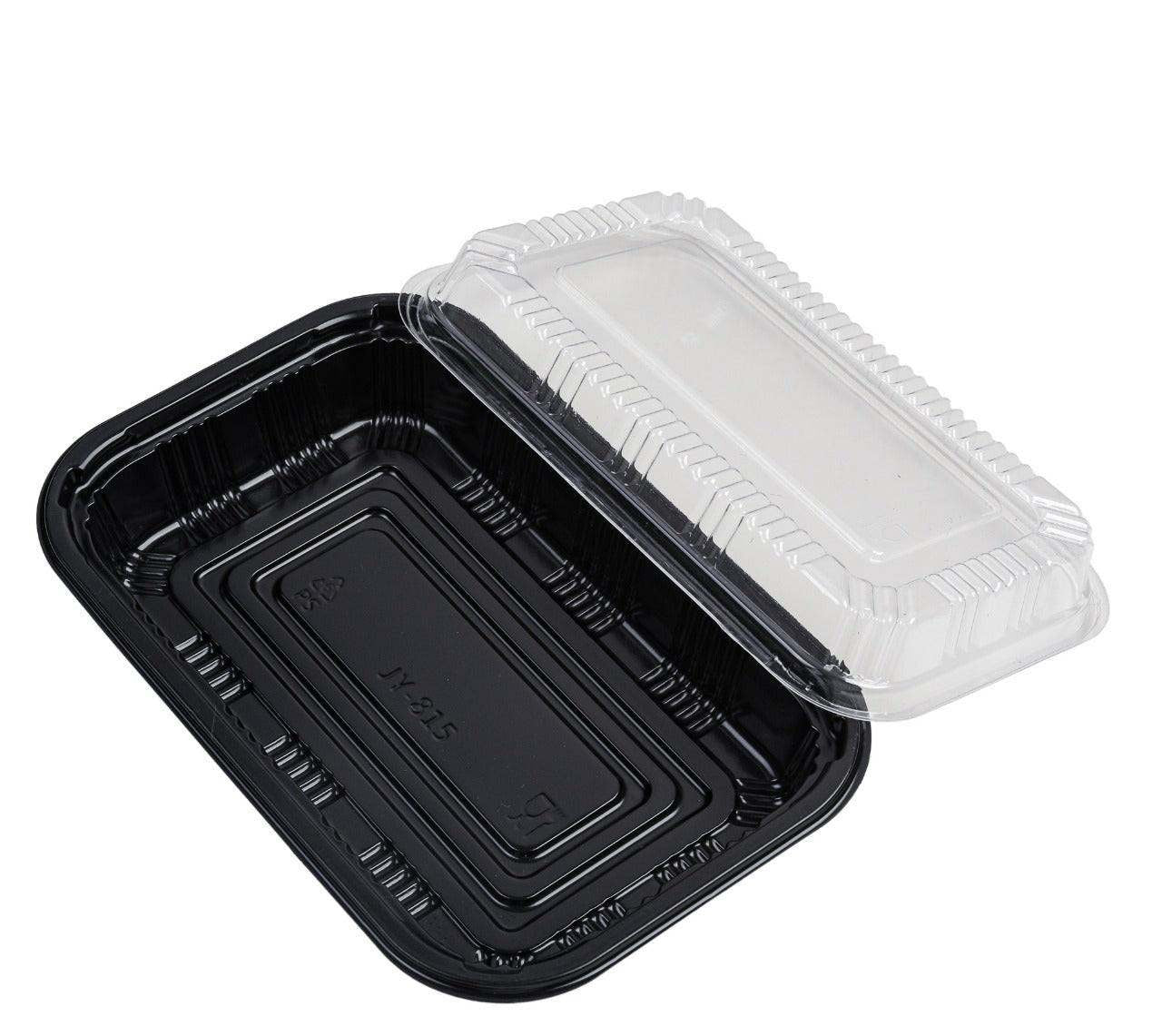Sushi tray + deksel 205x133x34mm zwart 400 stuks