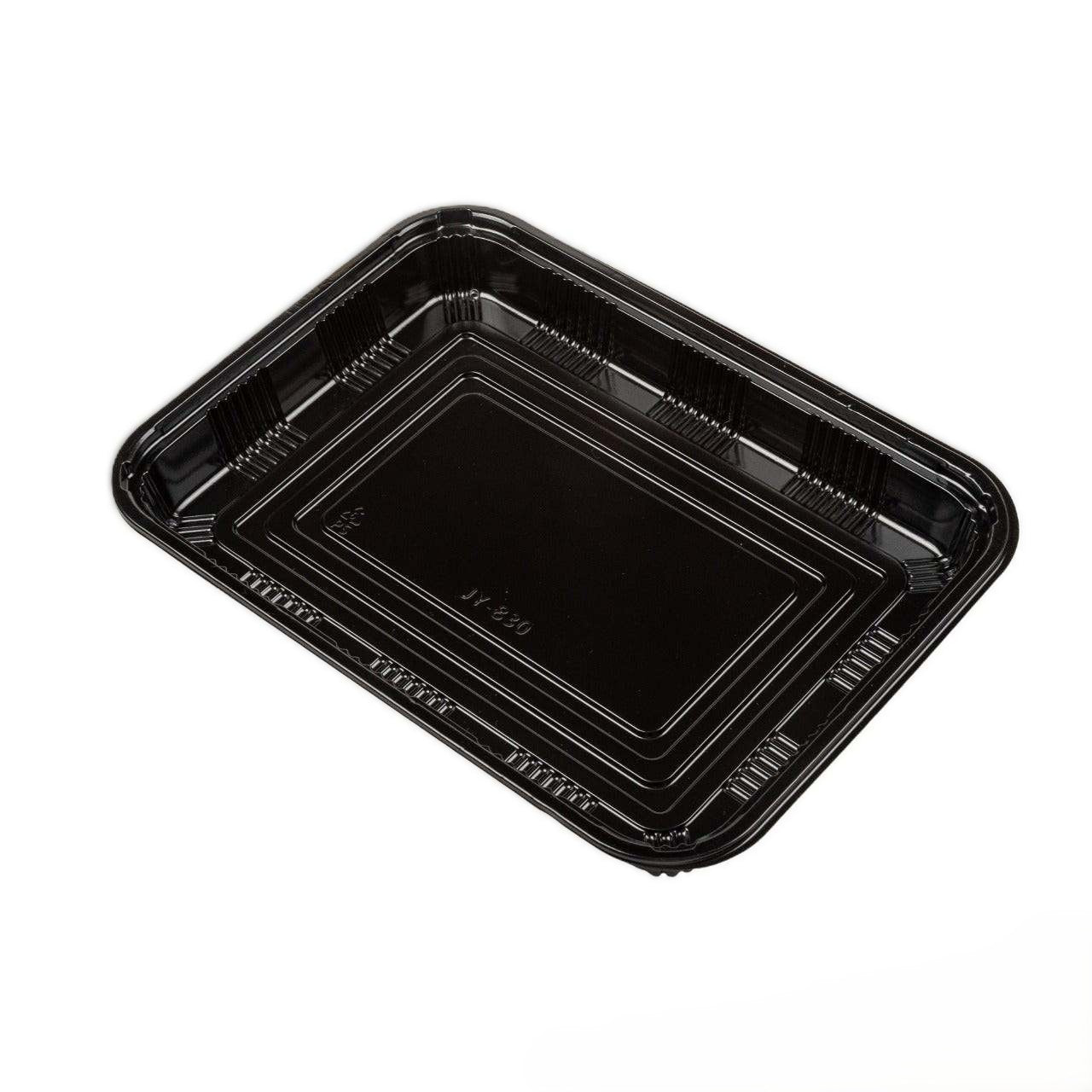 Sushi tray + deksel 233x163x34mm zwart 300 stuks