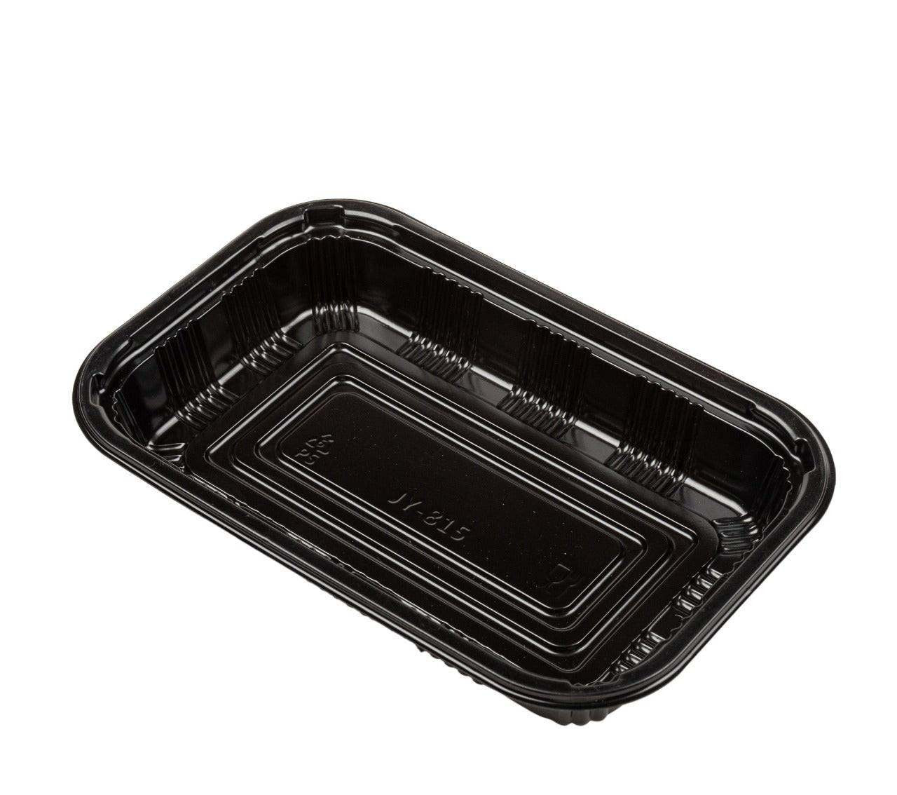 Sushi tray + deksel 205x133x34mm zwart 400 stuks