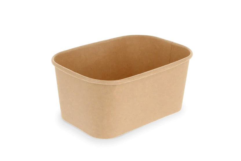 Maaltijdbak karton 1000ml Bruin