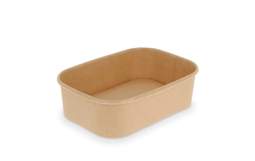 Maaltijdbak karton 650ml Bruin