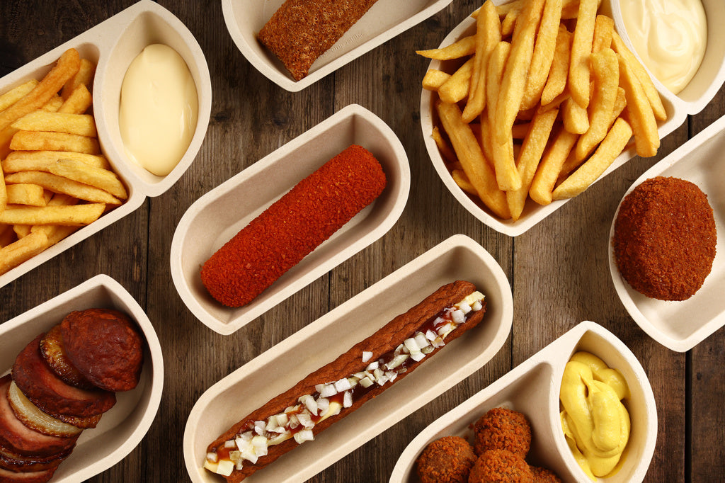 Snackbakjes A14, suikerriet 19,4 x 12,2 x 3,6 cm bruin