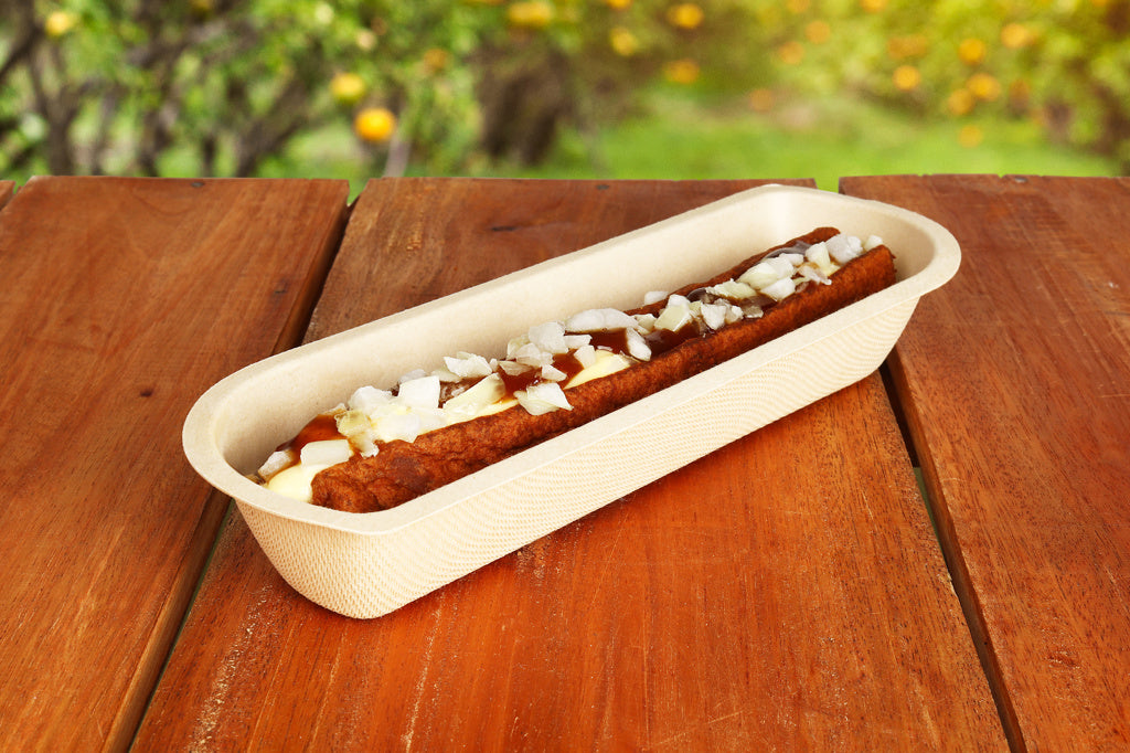 Snackbakjes A16, suikerriet 21 x 7,1 x 3,3 cm bruin