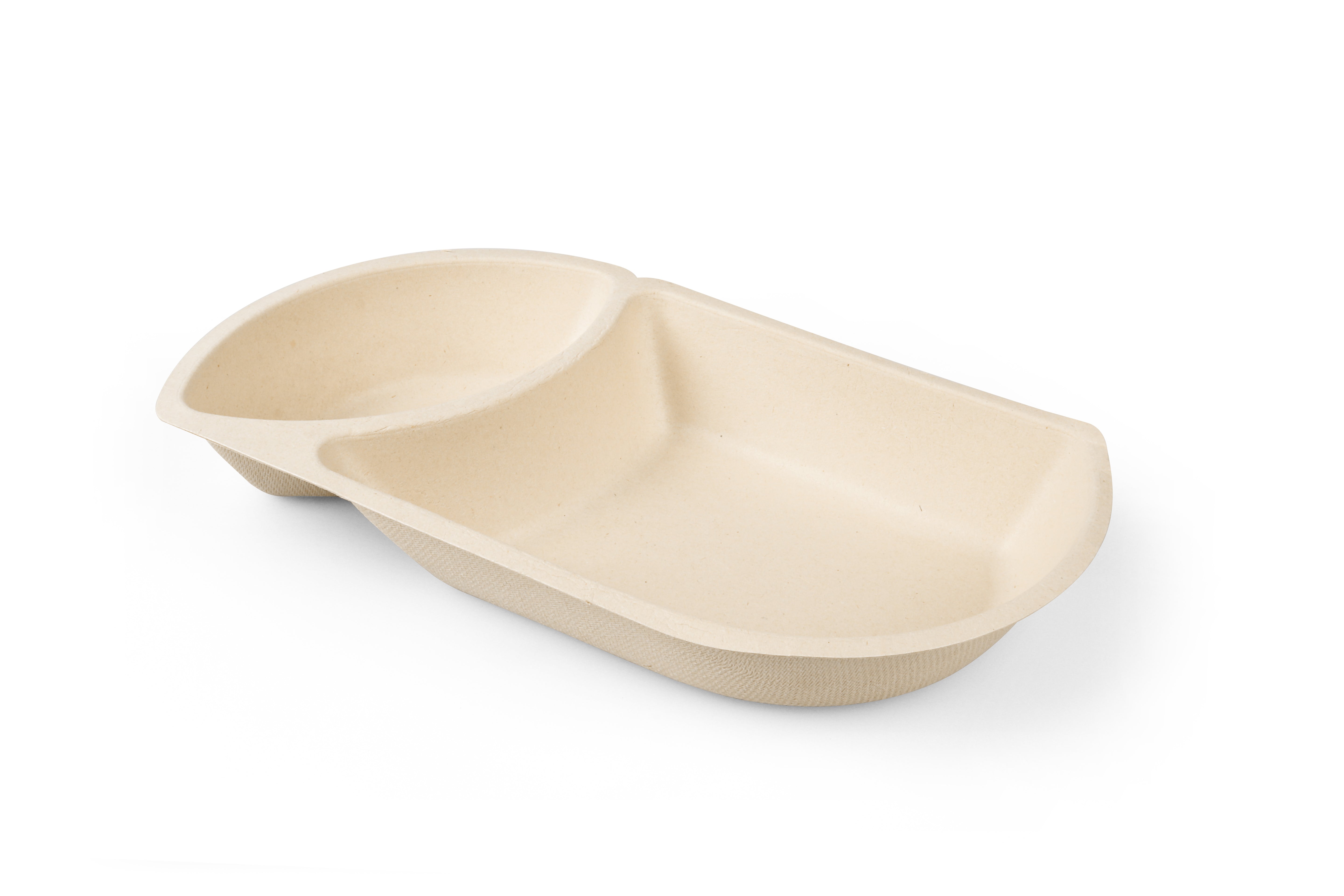 Snackbakjes A20 / A14+1, suikerriet 22,4 x 12,4 x 3,6 cm bruin