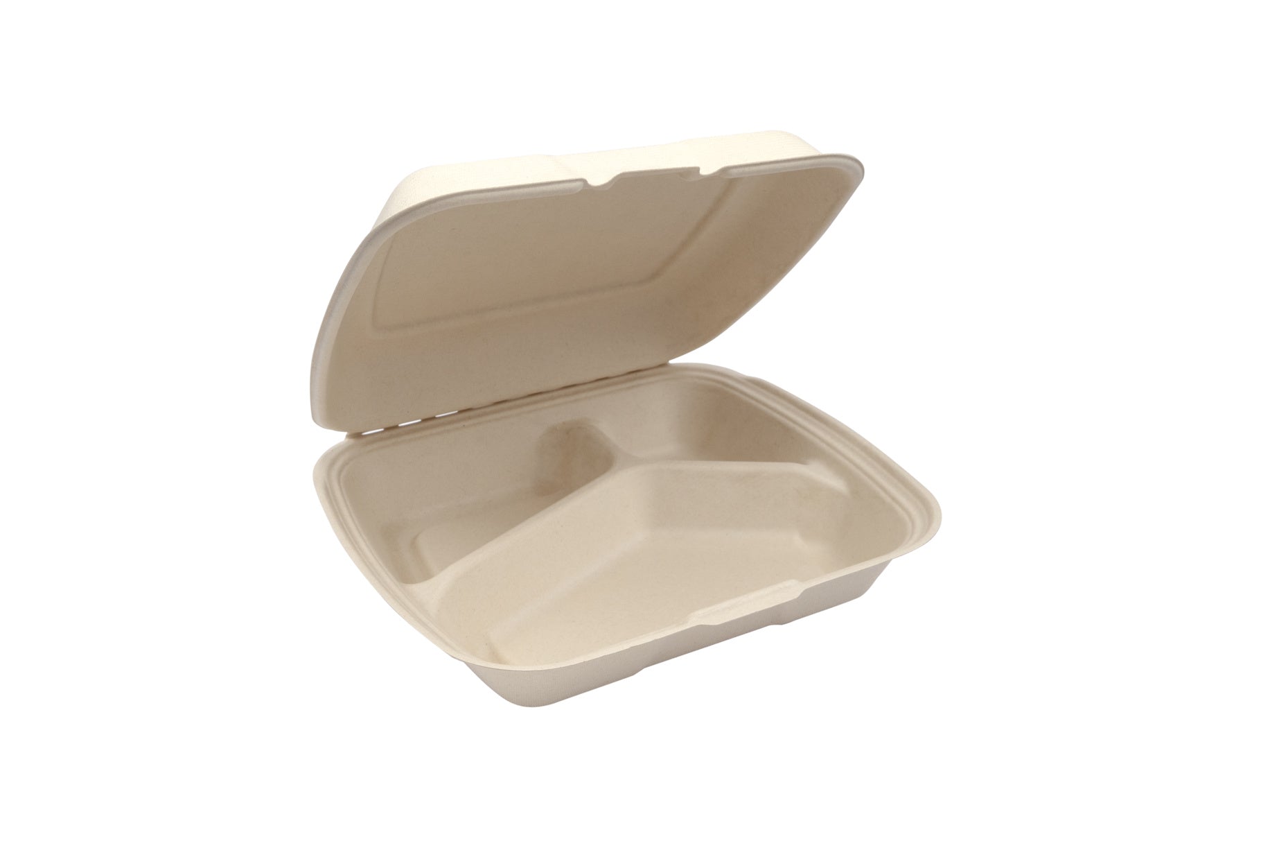 Menuboxen 3-vaks IP4, suikerriet 20,5 x 23 x 7 cm beige ( prijs per doos )