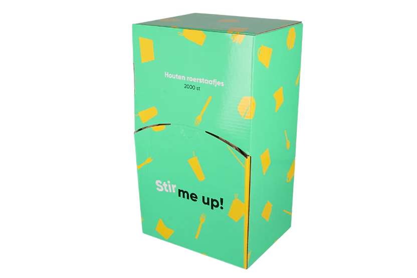 Roerstaafjes in box 11cm 100% hout 2000 stuks