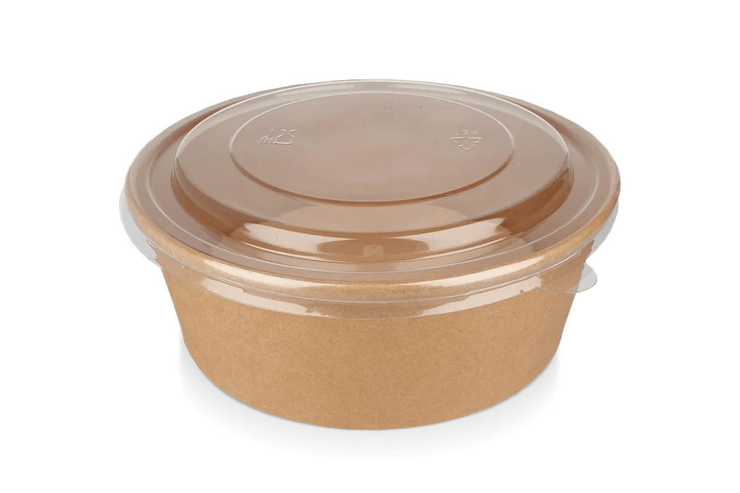 Salade bowl kraft/PE 1300ml Ø184mm