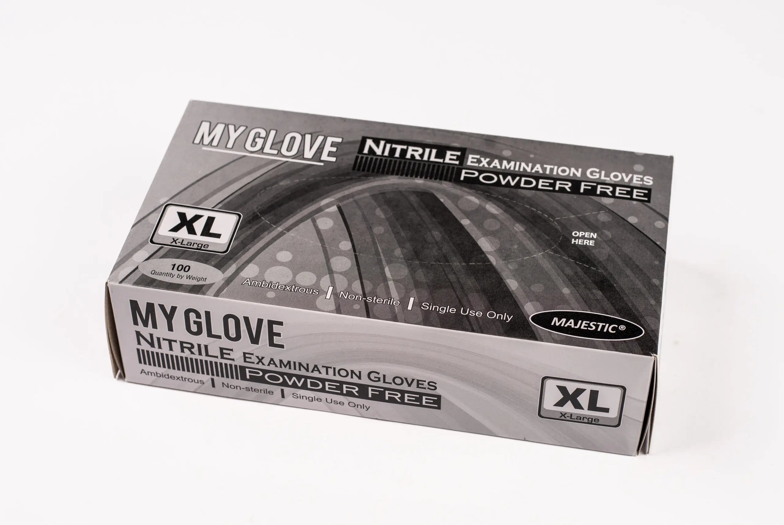 Nitrile wegwerp handschoenen zwart maat L