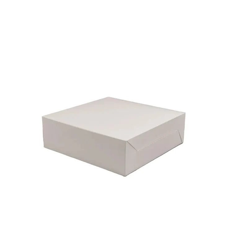 Gebaksdoos 25x25x8 cm 100 Stuks wit