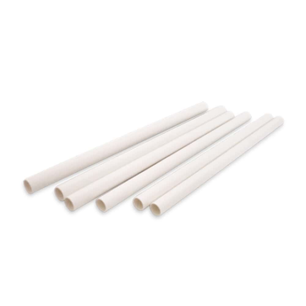 Composteerbare smoothie rietjes wit 200 stuks ( bio plastic )