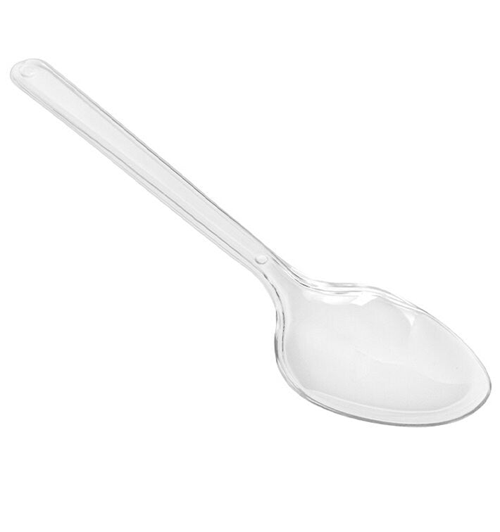 Lepels herbruikbaar, PP 18,5 cm Transparant