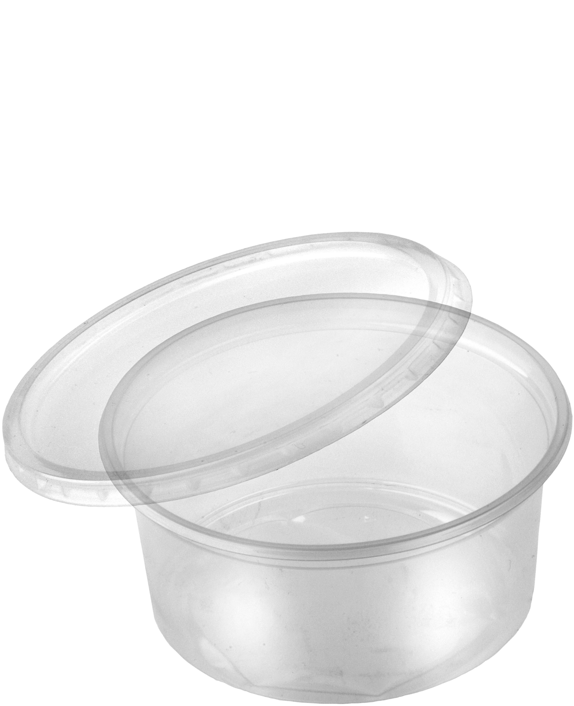Rond plastic bakje + deksel PP 475ml ( 16oz )