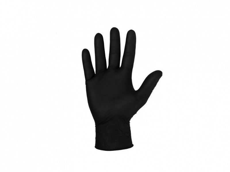 Nitrile wegwerp handschoenen zwart maat L
